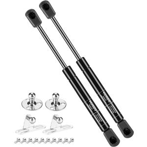 C16-18233 HUOPO 10 Inch Gas Struts, 10" 40 lbs Tool Box Shocks, Gas Spring Lift Support for Lightweight Aluminum Truck Toolbox Accessories RV Cabinet Door Boat Hatch Lid, 2 PackFit 32-44lb