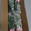Artificial Geranium Fake Flowers for Outdoors Decoration, 6 Bundles Silk Geraniums Pink Flower UV Resistant Look Real Faux Plants for Outside Planter Front Door Garden Porch Patio Balcony Yard Home