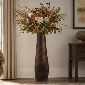 Wooden Floor Vase Home Decor 23.6IN Large Floor Standing Vases Boho Ikebana
Cylinder Tall Vase Rustic Farmhouse Living Room Decor Aesthetic Centerpieces, House Bedroom Dining Room Corner Decor