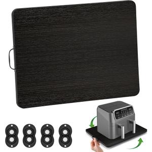 Appliance Slider, Sliding Tray for Coffee Maker, Coffee Pot Slider for Countertop, 360 Rolling Tray Appliance Slider for Kitchen Appliances- Black (9.5 X 14)