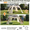 Alvantor 12' x 12' Pop Up Gazebo, All Weather 4-Season Instant Canopy Tent, UPF 50+ Waterproof Portable Pergola, Compatible with PVC/Mesh/Polyester Curtains for Patio Backyard Deck Garden Poolside