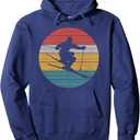Vintage Ski Retro Skiing Freeski Skier Gift Pullover Hoodie Size S