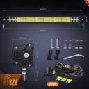 Nilight LED Light Bar with Amber DRL 30 Inch 240W Offroad Light Anti-Glare Flood Spot Combo LED Driving Light IP68 w/ 12AWG DT Connector Wiring Harness for Pickup Truck SUV ATV UTV Boat 4x4