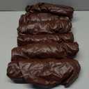 PU Leather Bar Stool Covers with Backs 100% Waterproof Bar Stools Covers Set of 6, Removable Stretch Barstool Slipcovers for Pub Cafe Dining Room (Coffee)