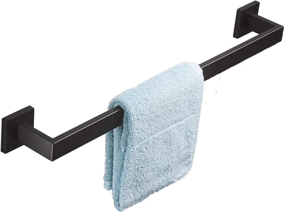 x 2 Bath Towel Rack - Square Base Thicken SUS304 Stainless Steel Towel Bar for Bathroom, Bathroom Accessories Towel Rod Heavy Duty Wall Mounted Towel Holder