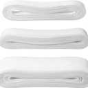 3 Rolls White Horsehair Braid, 1 Inch 2 Inch 3 Inch Wide Stiff Polyester Boning for Sewing, Wedding Dress Hem Trim, Dance Gown Shaping, and DIY Craft