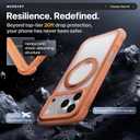 MAGEASY Compatible with iPhone 17 Pro 6.3" Case with 360 Rotatable Stand - 20ft Ultimate Drop Protection, Compatible with MagSafe, Embedded Aluminum Frame | Odyssey Stand M (Coral)