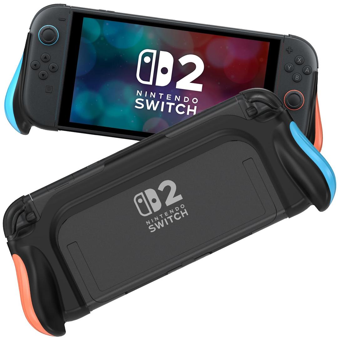 Dockable Grip Case Compatible with Nintendo Switch 2, Ergonomic Handheld Protective Cover Accessories
