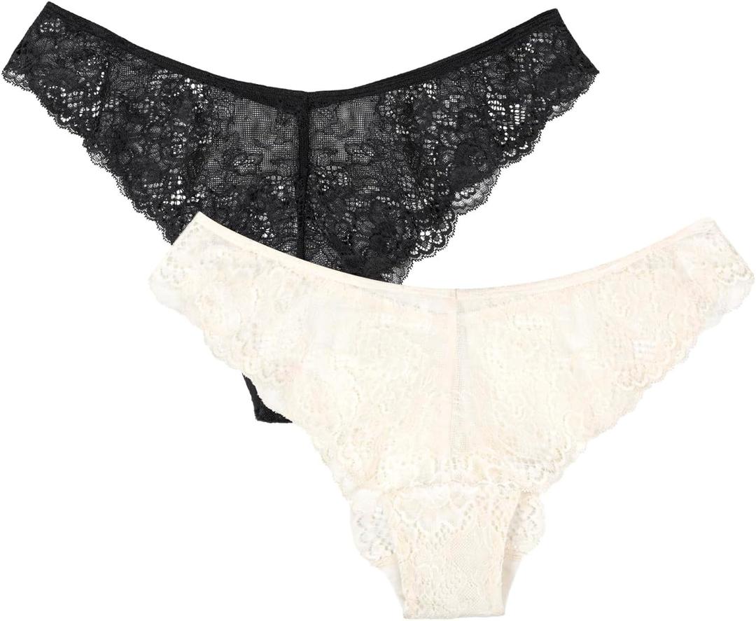 Smart & Sexy Women's Temptation Lace Cheeky Brazilian Panty (M)