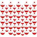 60 PCS Fishing Floats,Hard ABS Fishing Bobber Bulk,Push Button Round Buoy Floats for Fishing Tackle Accessories,1/1.5 Inch