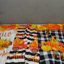 Fall Chair Covers Set of Thanksgiving Dining Protector Stretch Removable Washable Autumn Pumpkin Sunflower Maple Leaves Slipcovers for Dining Hotel Party Wedding, 6 Pieces