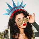 Amosfun Statue of Liberty Crown Headband Lightweight Party Hair Accessories for Independence Day Celebration Photo Props (S)