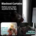 BGment Blackout Curtains for Bedroom 84 Inch Length 2 Panels Set, Thermal Insulated Bedroom Curtains Soundproof Room Darkening Window Curtain Drapes, Each Grommet Curtains 52 Inch Wide, Greyish White