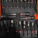 21PCS Nut Driver Set Magnetic, 1/4" Impact Drill Driver Bit Set, Metric and SAE, Impact Socket Adapters, Quick-Release Bit Holder with Storage Bag