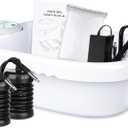 Ionic Foot Bath Detox Machine, Ion Foot Spa Detox Machine for Home Use, Ionic Foot Cleanse System with 100 Foot Bath Liners, 2 Ion Arrays