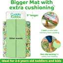 Jungle Safari Toddler Nap Mat with Pillow & Blanket – 1” Memory Foam Sleeping Mat for Daycare, Preschool, Travel, Non-Slip & Easy Clean – Kids Ages 2–6