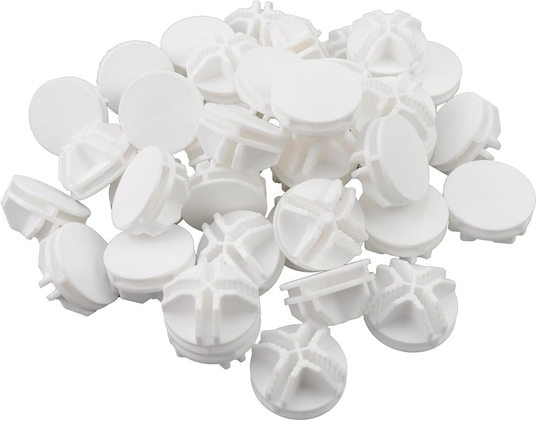 Semetall 40Pcs Wire Cube Connectors 4MM - ABS Plastic Grid Cube Organizer Connector for Modular Closet Storage Organizer and Wire Shelving-White
