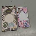 ESDOT for Samsung Galaxy S21 Case,Military Grade Passing 21ft Drop Test,Rugged Cover with Fashionable Designs for Women Girls,Shockproof Protective Phone Case for Galaxy S21 6.2" Pink Flowers Leaves