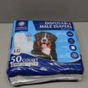 American Kennel Club Male Dog Wrap, Disposable Diapers with Wetness Indicator, Large, 50 Count (Large Waist 25 - 29.5 in)