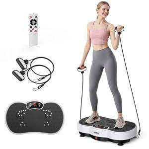 HTM Vibration Plate Exercise Machine - 300 lbs Weight Capacity, 120 Speed Levels, 9 Workout Modes for Home Fitness, Muscle Toning & Weight Loss