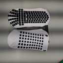 Lux Dual Grip Socks - Soccer Grip Socks for Men and Women. GripArray Performance & Comfort (Large, White)