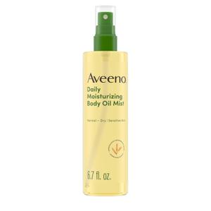 Aveeno Daily Moisturizing Dry Body Oil Mist with Oat & Jojoba Oil for Dry, Rough, Sensitive Skin, Lightweight, Non-Greasy, Body Spray, Paraben, Silicone & Phthalate-Free, 6.7 fl oz