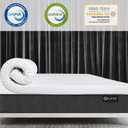 VALUXE 3 Inch Gel Memory Foam Mattress Topper King Size High Density Cooling Pad Pressure Relief Bed Topper (with Removable & Bamboo Cover)