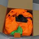 9.2FT Halloween Outdoor Inflatables, Blow Up Inflatable Pumpkins with Cute Ghost & Black Cat, Lighted Yard/Lawn/Porch Display, Plug-in LED, Built-in Fan, ~40s Inflation