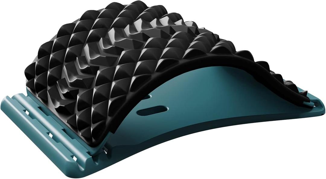 LTUMHGCR Back Stretcher, Back Cracker for Lower Back Pain Relief, Multi-Level Adjustable Spine Board for Herniated Disc, Sciatica, Scoliosis(Black)