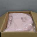 Vanity Stool Chair with Folding Back, Storage Ottomans Faux Fur Vanity Chair, Multifunctional Upholstered Footstool with 4 Metal Legs with Anti-Slip Feet for Bedroom Living Room Entryway (Pink)