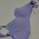 Vertvie Womens Seamless Bras No Underwire Supportive Wireless Push Up Full Coverage Bralette Comfort Scalloped T-Shirt Bra (X-Large, Purple)