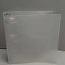JAM PAPER Plastic 3 inch Binder - Clear 3 Ring Binder - Sold Individually