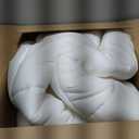 Cloud-Like Full Size Mattress Topper - 100% Cotton Top Mattress Pad for Back Pain Relief - Breathable & Naturally Cooling for Hot Sleepers, White