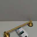 Dovyn Stainless Steel Suction Cup Towel Bar, Adjustable Towel Racks for Bathroom (14.6-24 Inch) - Bathroom Towel Holder Wall Mounted for Glass Shower Door & Wall (Brushed Gold)