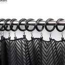 24 Pieces Curtain Rings with Clips Wooden for 1-1.5 inch Rod, Window Shower Curtain Hooks, Dark Wood Curtain Rod Rings with Clips, Wood Curtain Rings with Eyelet, Drapery Rings. (24)