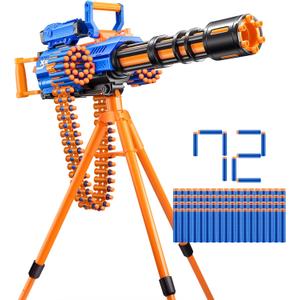 X-Shot Insanity Motorized Rage Fire by ZURU 72 Darts, Air Pocket Technology Darts, Dart Storage, Blasting Power, Auto Feeding Belt, Tripod & Scope, Outdoor Toy for Boys, Girls, Teens, Adults