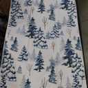 Christmas Kitchen Towels, Absorbent Microfiber Kitchen Dish Hand Tea Bath Towel, Quick Dry Cleaning Cloth Dishclothes Decorative Sets, Forest Snowy Elk Xmas Tree Winter Snowflake (3-PC, 18x28)