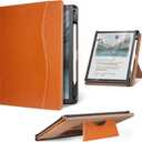 CoBak Stand Case for 11" Kindle Scribe 3rd Generation 2025, Kindle Scribe Colorsoft - Premium PU Leather Foldable Stand Cover Auto Sleep/Wake with Card Slot and Pen Holder (Brown)