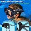 Kids Swim Goggles Mask with Nose Cover 3-16, Unique Frame Design 180 Clear View Tempered Glass No Leak for Pool Beach
