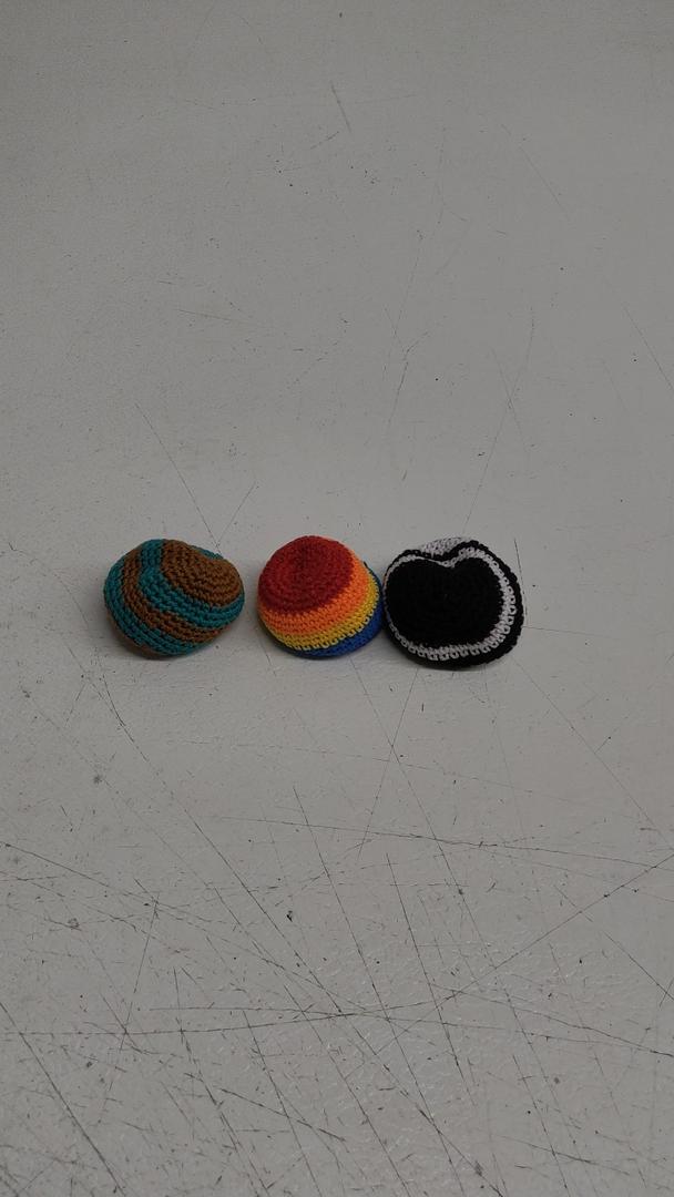 Multicolored Knitted Juggling Sacks Crochet - 3 Packs