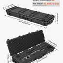 VEVOR Rifle Case, Rifle Hard Case with 4 Layers Fully-protective Foams, Lockable Hard Gun Case with Wheels, IP67 Waterproof & Crushproof, for Rifles or Shotguns, 52 inch