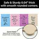 Mahjong Shuffler Cards Extra Thick 0.04" PVC Tile Mixers with Grandma Quotes, Waterproof Mah Jongg Accessories and Nana Gifts for Women Game Night, 4 Pcs with Zipper Pouch (Nana's Game Night)