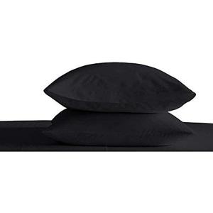 Set of Two Oversized Superhuge Pillow Case - Cover - 100% Egyptian Cotton, 600 Thread Count Sateen, (Size 31 x 40) (31 X 40, Black)