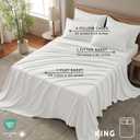King Size Sheets Set - 6 Piece Luxuriously Soft & Cooling Sheets King Size - Ultra Soft 16" Deep Pocket King Sheet Set - Fitted Sheet & Pillowcase Sets (King White)