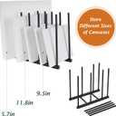 ikkle Art Storage Rack Painting Canvas Storage Rack for Display, Metal Drawing Printing Rack for Canvas Frames, Black