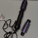Conair 2-in-1 Hot Air Curling Combo, Includes 1.5-inch Curl Brush and 1-inch Aluminum Bristle Brush (Black / Purple)