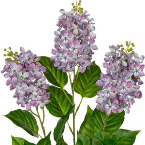 Artificial Lilac Flowers 30" Tall  Set of 3 Silk Lilac Flower Stems for Home Decor, Wedding Centerpieces, Faux Floral Arrangements  Light Purple Artificial Flowers for Vase, Spring & Farmhouse Dcor