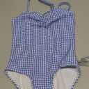 Roxy Girls' One-piece Swimsuit with UPF 50+ Sun Protection, Quick Drying Bathing Suit (7, Blue Bonnet)