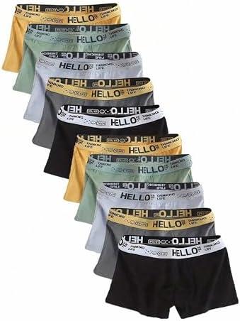 LuxeCore Men's Breathable Boxer Briefs 10-Pack - Airflow Anti-Friction, Moisture Wicking Quick-Dry Underwear Multipack M