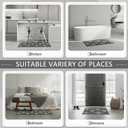 Villsure Kitchen Rugs and Mats, Non Skid Kitchen Runner Rug Absorbent Resist Dirt Kitchen Floor Mat Comfort Standing Mat Made of 100% Polypropylene Machine Washable,17.7"x59",Black (1'6" x 4'11" (Rectangular))